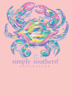 Crab Short Sleeve Tee -Occasionally Yours Gifts ss crab lotus 08083