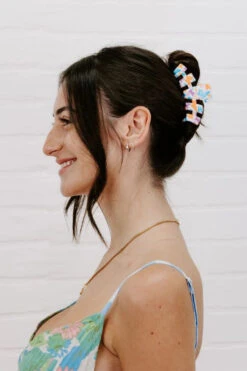 Fluttering By - Medium Hair Clip -Occasionally Yours Gifts teleties classic fluttering by medium hair clip medium hair clip 4