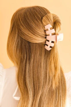 Large Clip -Occasionally Yours Gifts teleties large clip pearly pink 4