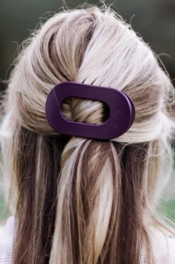 Medium Flat Round Hair Clip 23 Medium Flat Round Hair Clip -Occasionally Yours Gifts teleties medium flat round hair clip burgundy bliss 4