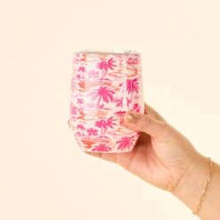 Wine Tumbler -Occasionally Yours Gifts the darling effect wine tumbler paradise palms 1