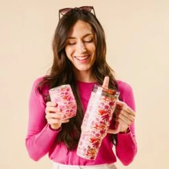 Wine Tumbler -Occasionally Yours Gifts the darling effect wine tumbler paradise palms 2