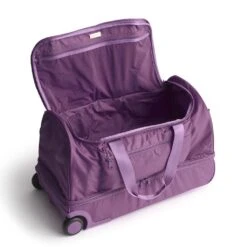 Vera Bradley Adair Rolling Duffel -Occasionally Yours Gifts vb adair rolling duffel ripstop iris orchid 3