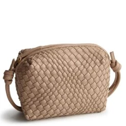 Vera Bradley Blake Crossbody - Woven Faux Leather 10 Vera Bradley Blake Crossbody - Woven Faux Leather -Occasionally Yours Gifts vb blake crossbody woven faux leather warm taupe 1