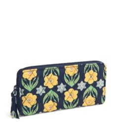 Vera Bradley Continental Wallet -Occasionally Yours Gifts vb continental wallet premium cotton daffodils 1