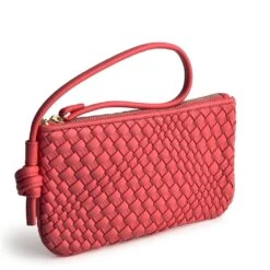 Vera Bradley Knotted Wristlet 8 Vera Bradley Knotted Wristlet -Occasionally Yours Gifts vb knotted wristlet woven faux leather cayenne 1