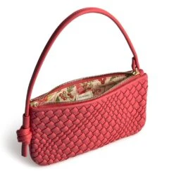 Vera Bradley Knotted Wristlet 9 Vera Bradley Knotted Wristlet -Occasionally Yours Gifts vb knotted wristlet woven faux leather cayenne 2