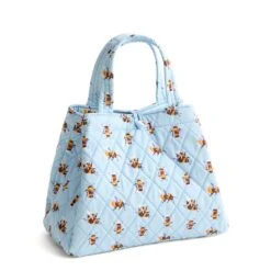 Vera Bradley Mini Hathaway Tote 5 Vera Bradley Mini Hathaway Tote -Occasionally Yours Gifts vb mini hathaway tote premium cotton bees knees 3