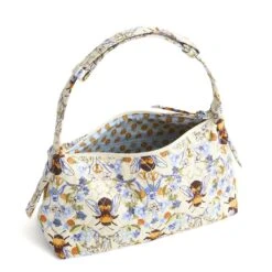 Vera Bradley Roxbury Crescent Shoulder Bag -Occasionally Yours Gifts vb roxbury crescent shoulder bag premium cotton bee garden 2
