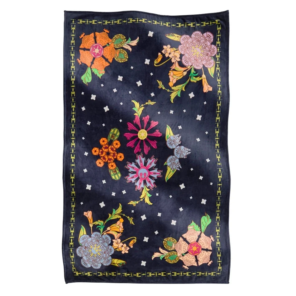 Vera Bradley Plush Throw Blanket : Power The Force Floral 1 Vera Bradley Plush Throw Blanket : Power The Force Floral