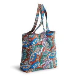 Vera Bradley Tote - Premium Cotton -Occasionally Yours Gifts vera bradley tote flowers feathers 1