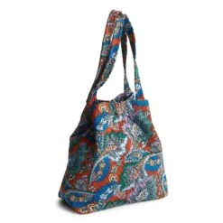 Vera Bradley Tote - Premium Cotton -Occasionally Yours Gifts vera bradley tote flowers feathers 3