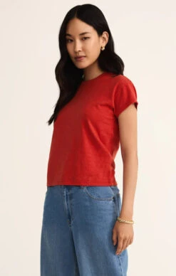 Modern Slub Tee -Occasionally Yours Gifts zsupply modern slub tee cabana red 3